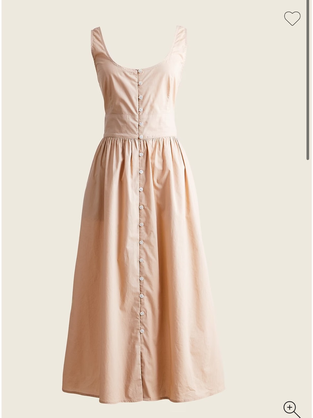 Button-front cotton poplin dress - Picture 1 of 2
